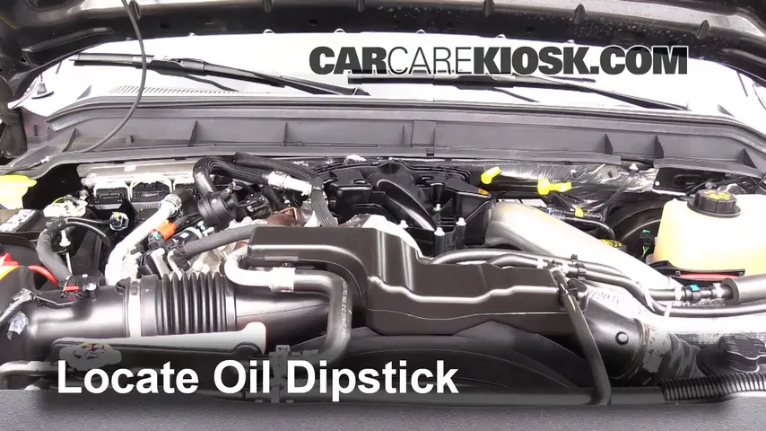 2014 Ford F-350 Super Duty King Ranch 6.7L V8 Turbo Diesel Oil Check Oil Level